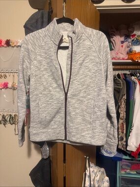 Shyanne Heather Gray Full-Zip Bomber Jacket